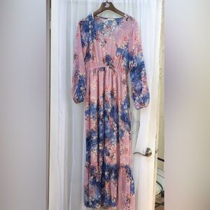 Stunning Boho Love Stitch Floor Length Dress.